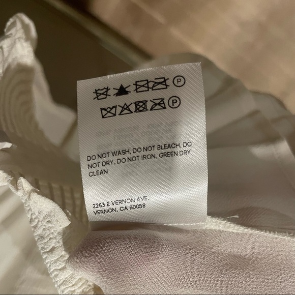 NWOT Reformation Delevan Top Blouse 8 Ivory White Medium - Picture 9 of 9